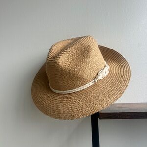 Wide Brim Straw Hat Neutral Boho Rope Band Summer Hat